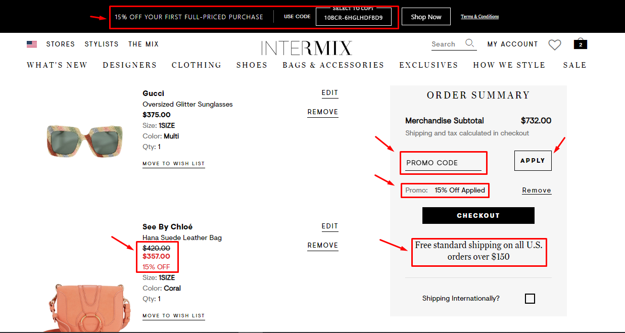 Intermix Coupons