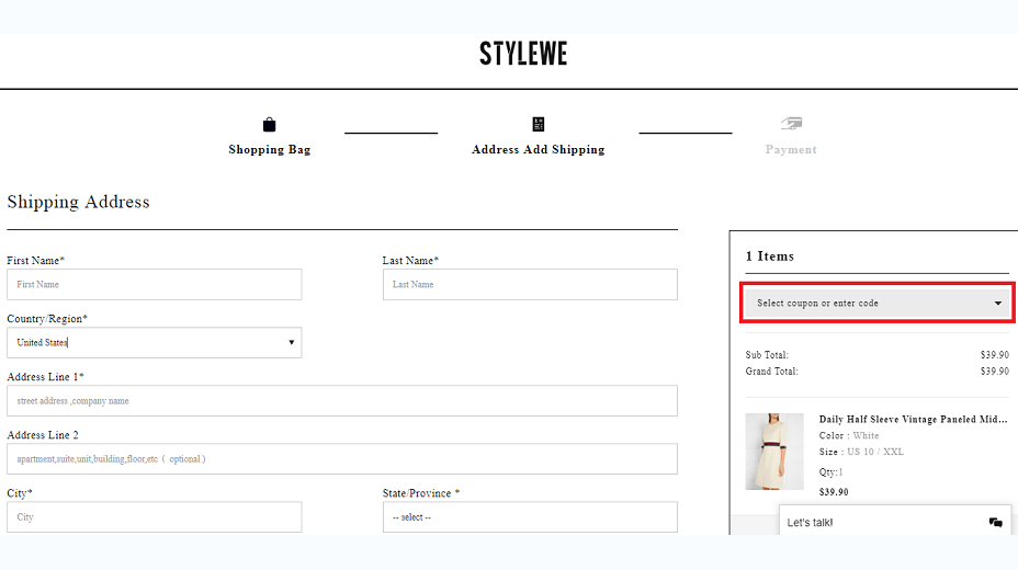 StyleWe Coupons